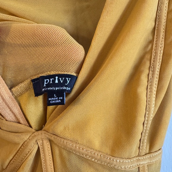 Yellow Ruched Mini Dress - Picture 3 of 3